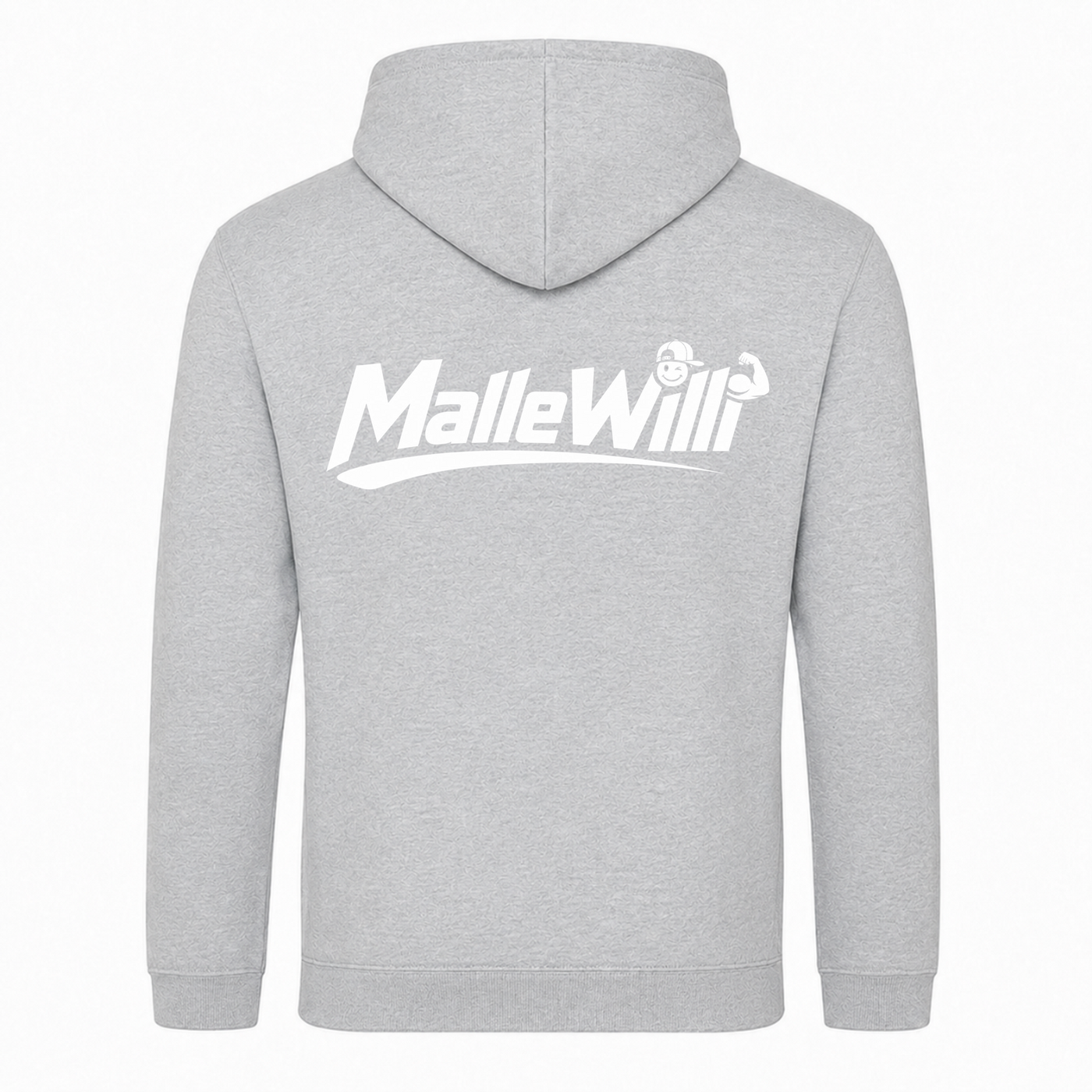 Malle Willi Basic Hoodie | Malle Willi  -  Heather Grey - Rueckseite