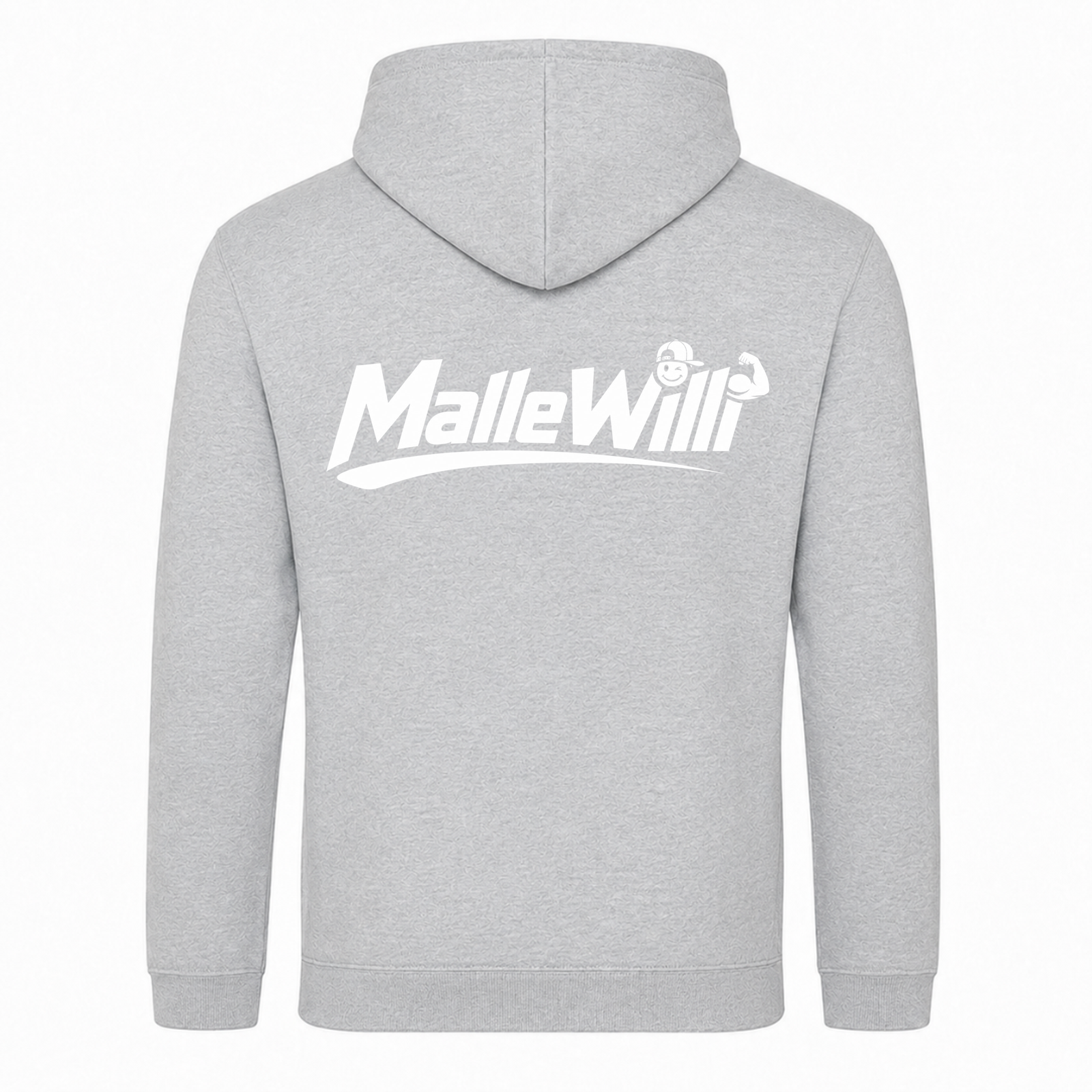 Malle Willi Basic Hoodie | Malle Willi  -  Heather Grey - Rueckseite