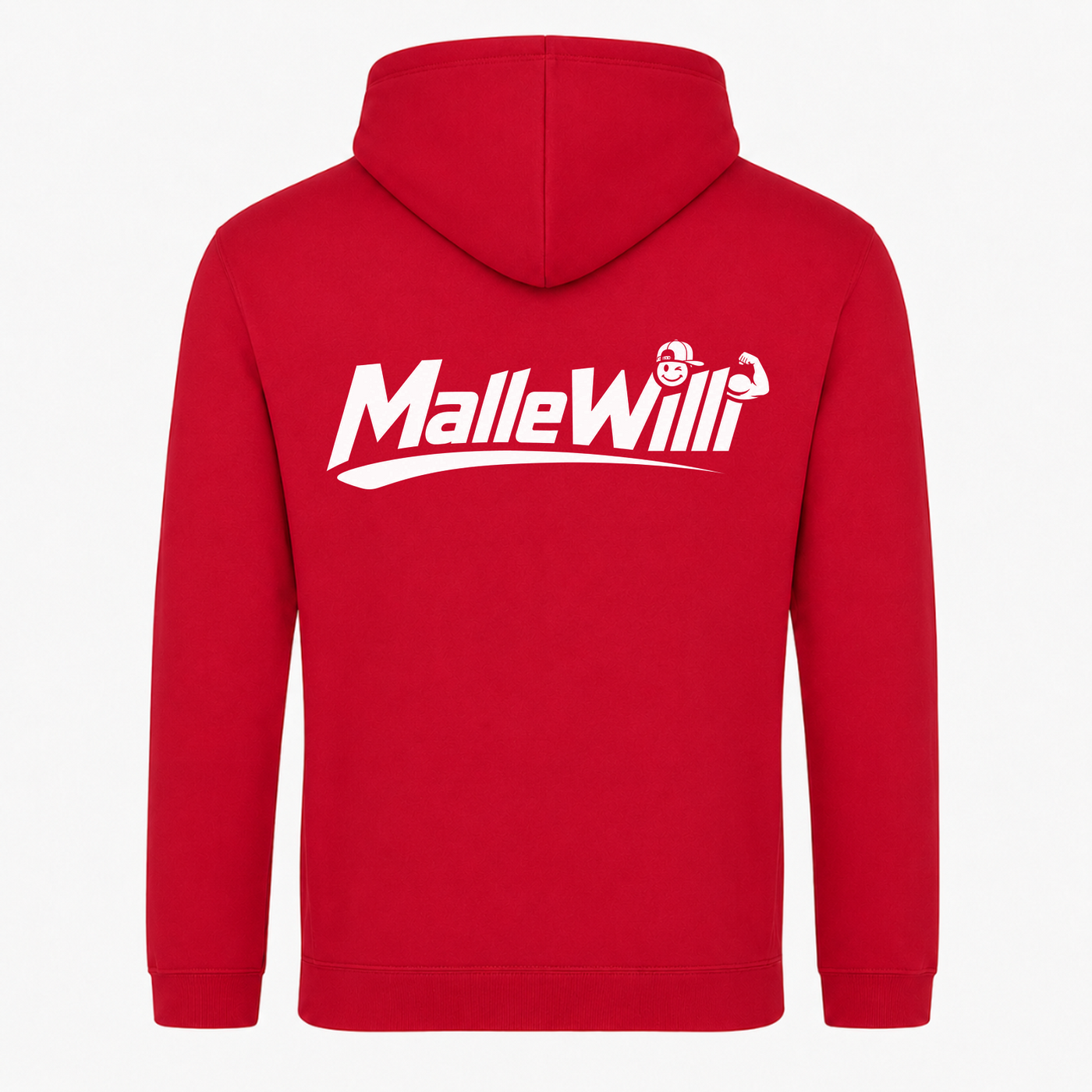 Malle Willi Basic Hoodie | Malle Willi  - rot - Rueckseite