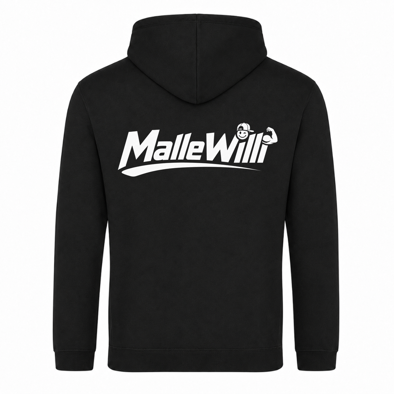 Malle Willi Basic Hoodie | Malle Willi  - Schwarz - Rueckseite