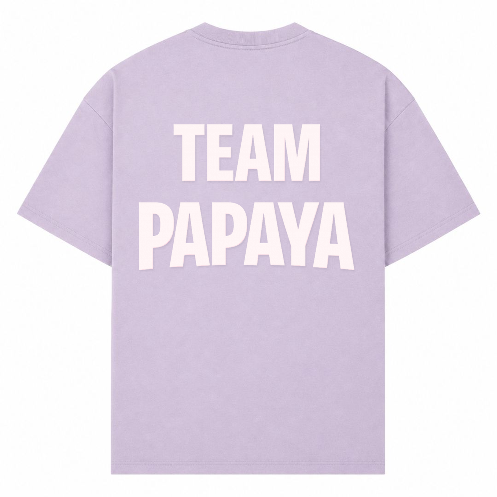 Papaya Weiß Oversized Shirt | KEJI - lilac - Rueckseite