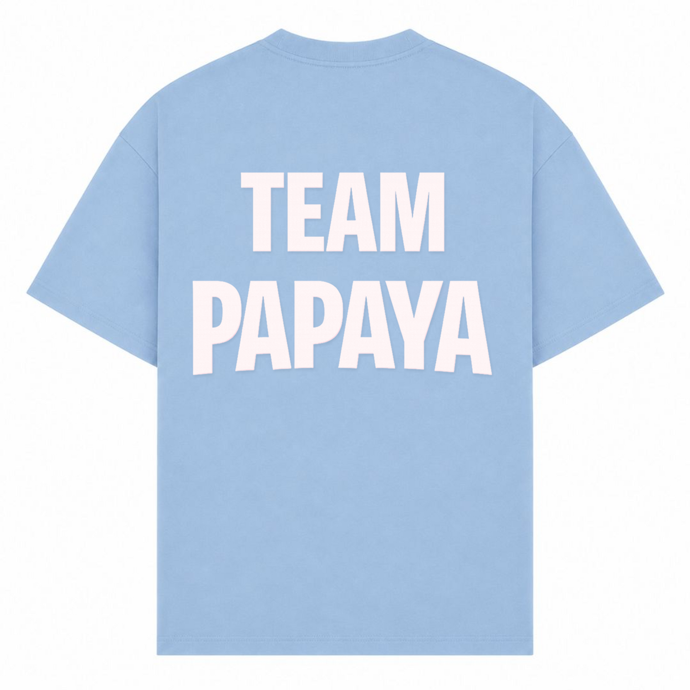 Papaya Weiß Oversized Shirt | KEJI - powder blue - Rueckseite
