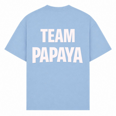 Papaya Weiß Oversized Shirt | KEJI - powder blue - Rueckseite