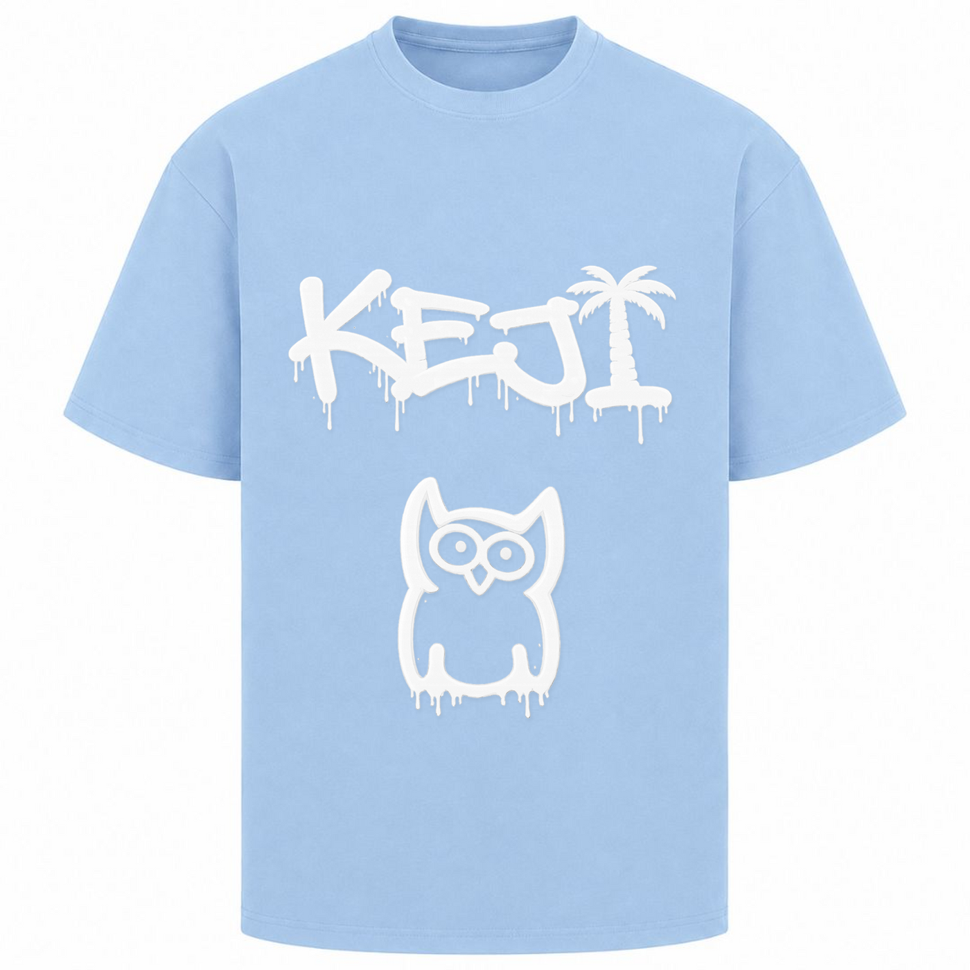 Papaya Weiß Oversized Shirt | KEJI - powder blue