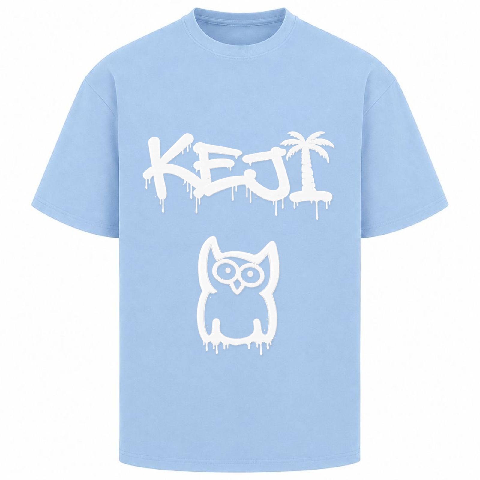 Papaya Weiß Oversized Shirt | KEJI - powder blue