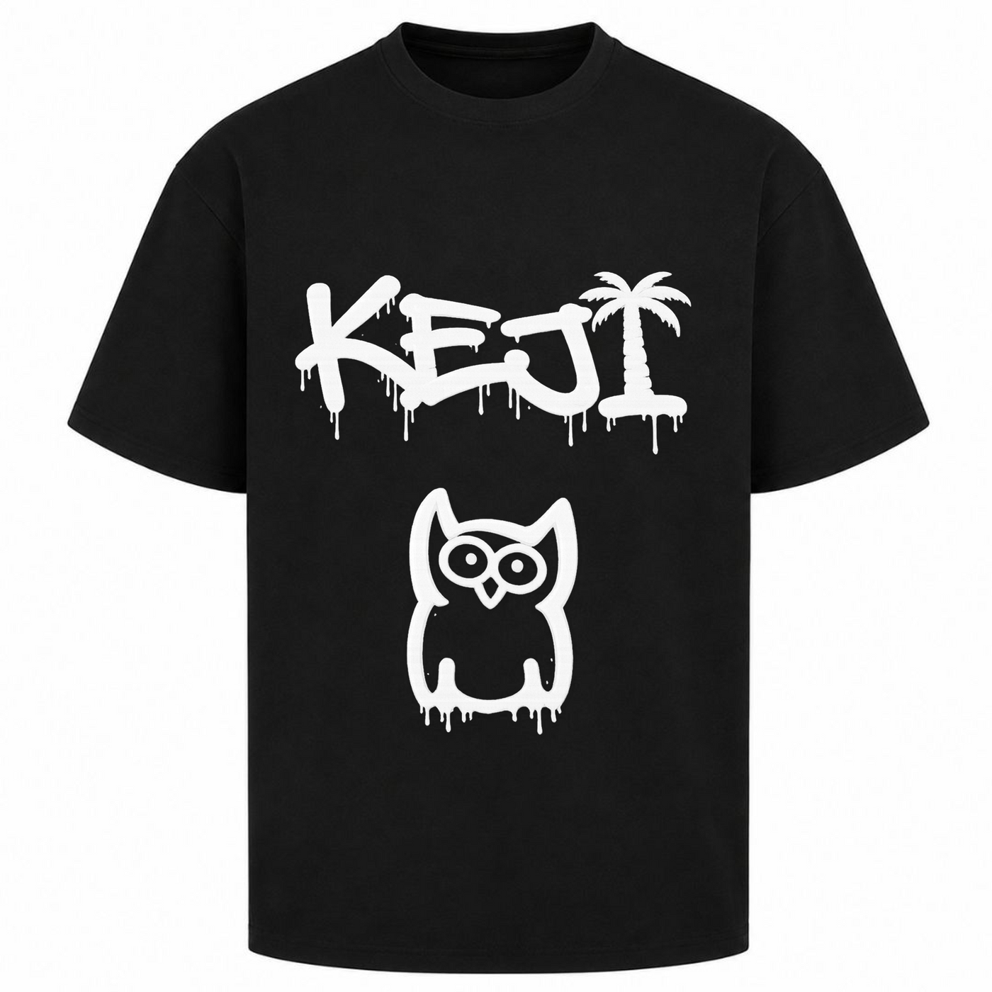 Papaya Weiß Oversized Shirt | KEJI - Schwarz