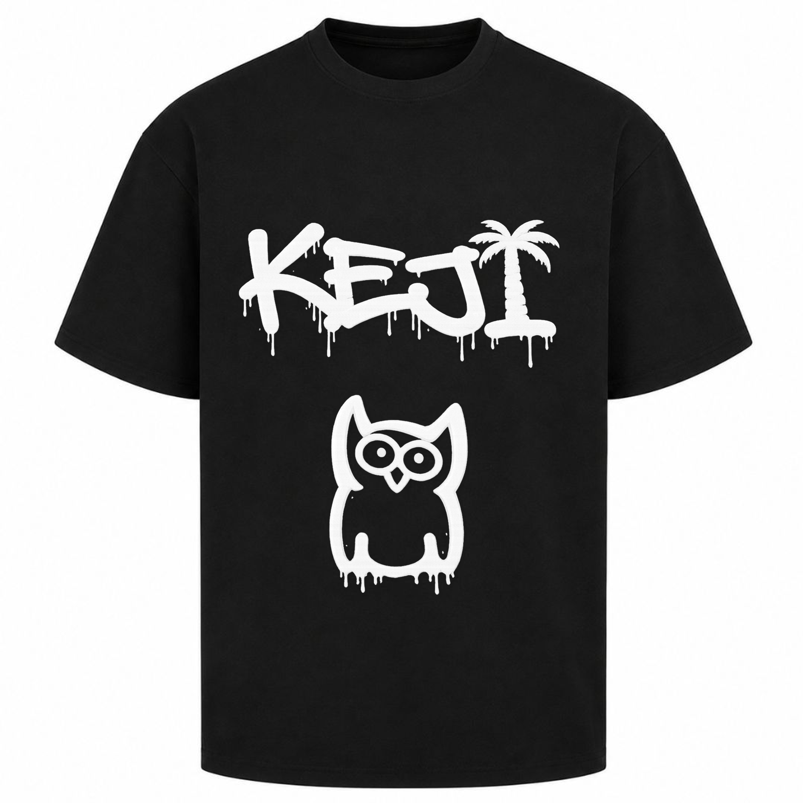 Papaya Weiß Oversized Shirt | KEJI - Schwarz