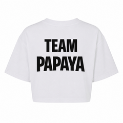 Papaya Schwarz Oversized Crop Top | KEJI - weiß - Rueckseite