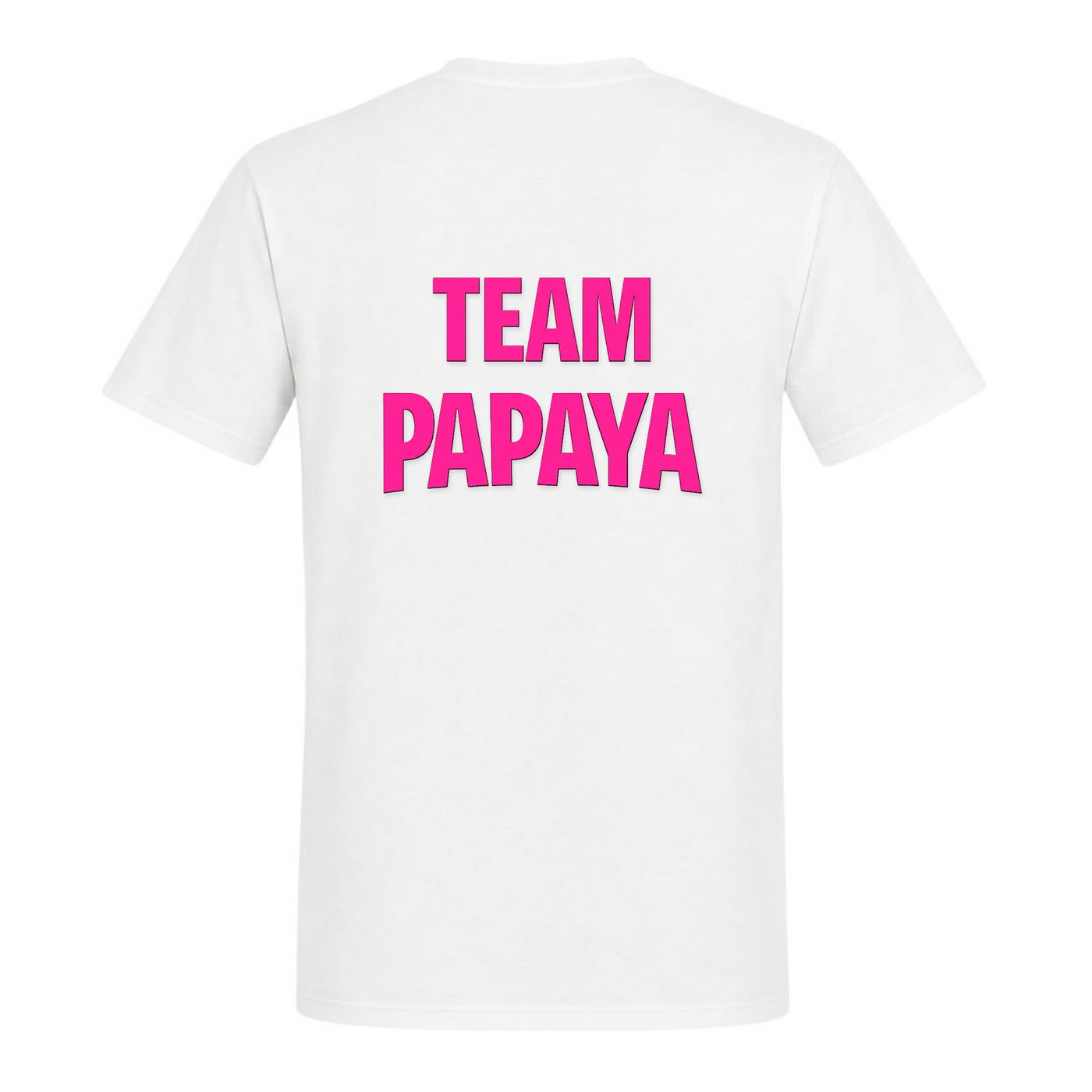 Papaya Pink Basic T-Shirt | KEJI - weiß - Rueckseite