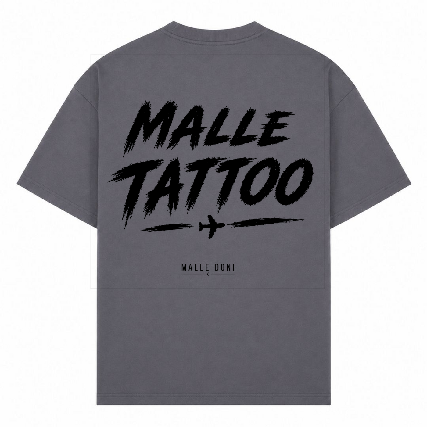Malle Tattoo Oversized Shirt | Malle Doni  - dark grey 