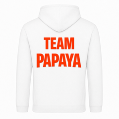 Team Papaya Basic Hoodie | KEJI - Weiß - Rueckseite