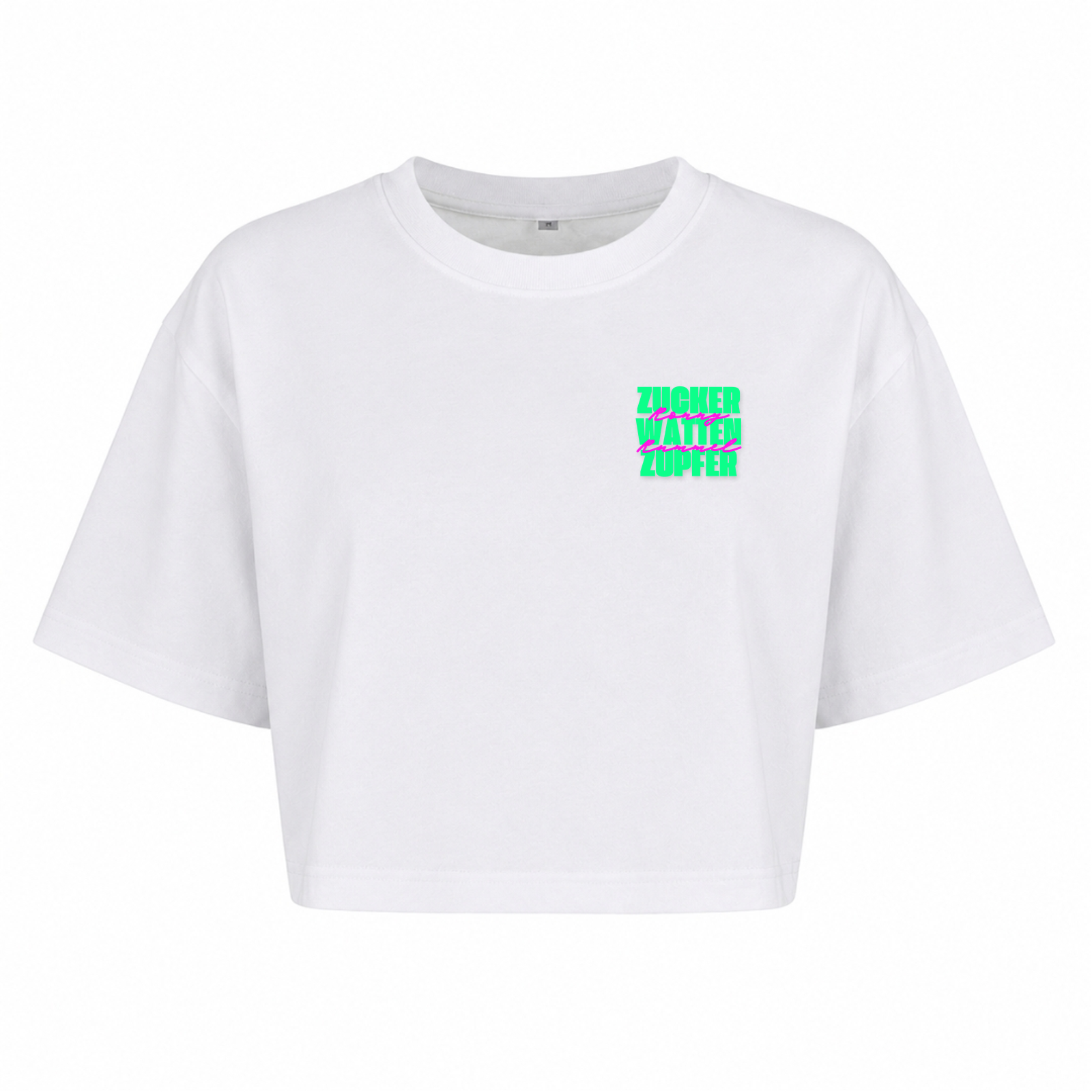 Zucker Oversized Crop Top | Ronnie Rummel - weiß