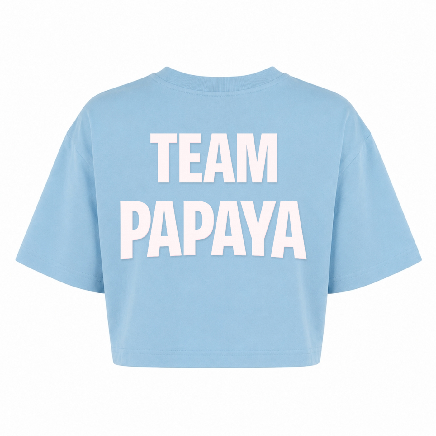 Papaya Weiß Oversized Crop Top | KEJI - powder blue - Rueckseite