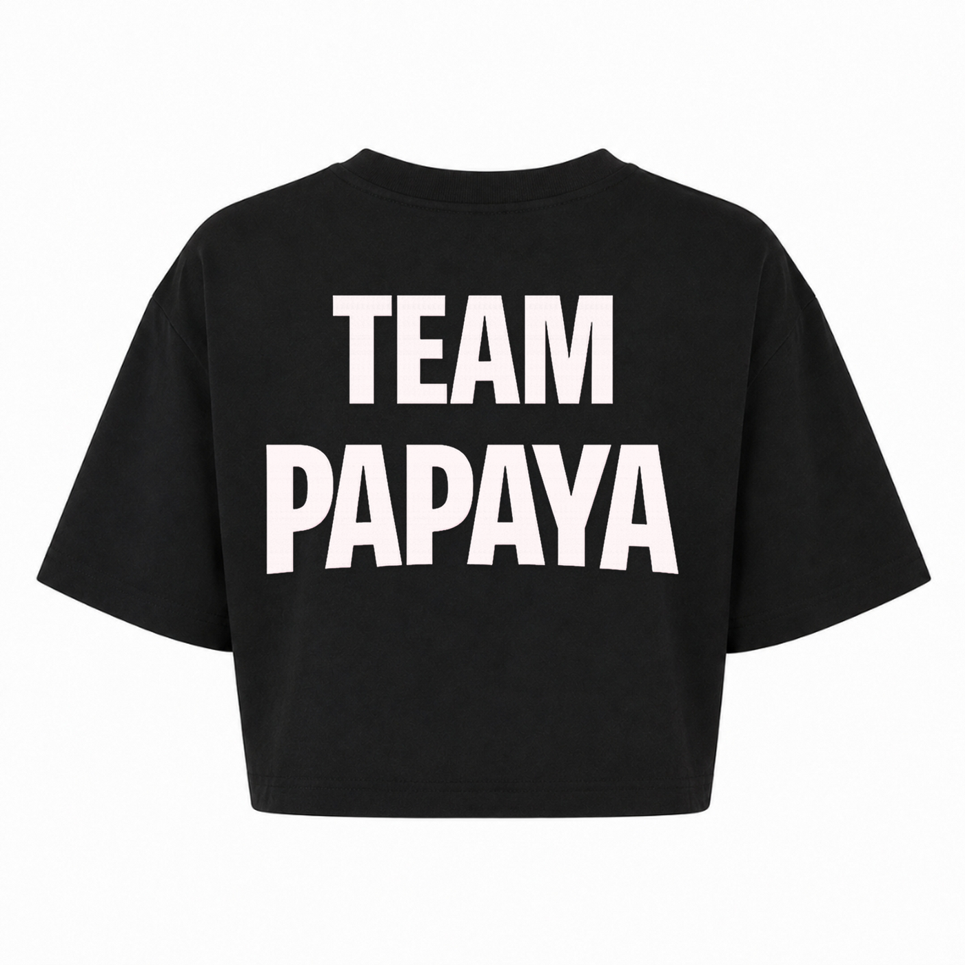 Papaya Weiß Oversized Crop Top | KEJI - schwarz - Rueckseite