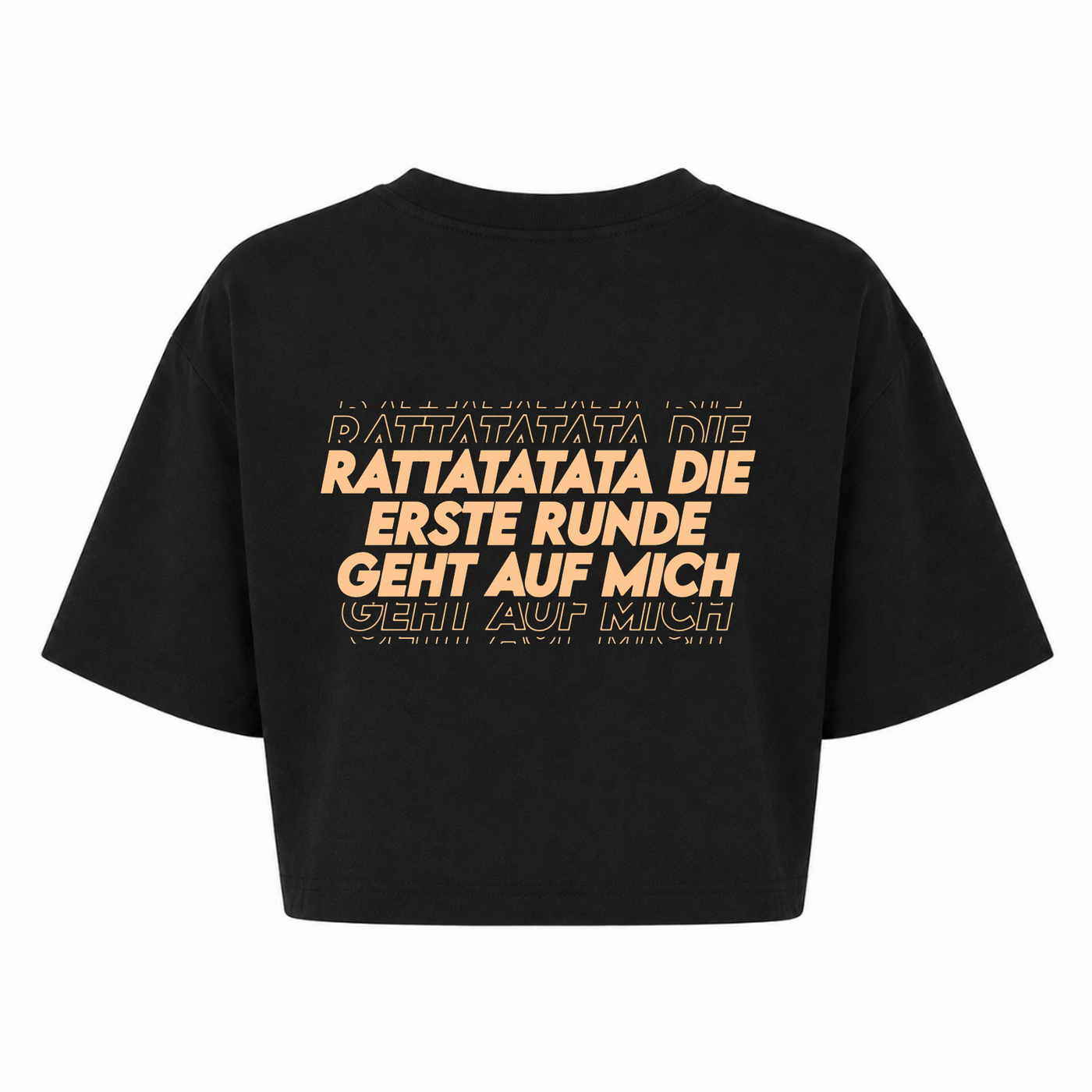 Erste Runde Oversized Crop Top | Malle Doni - schwarz