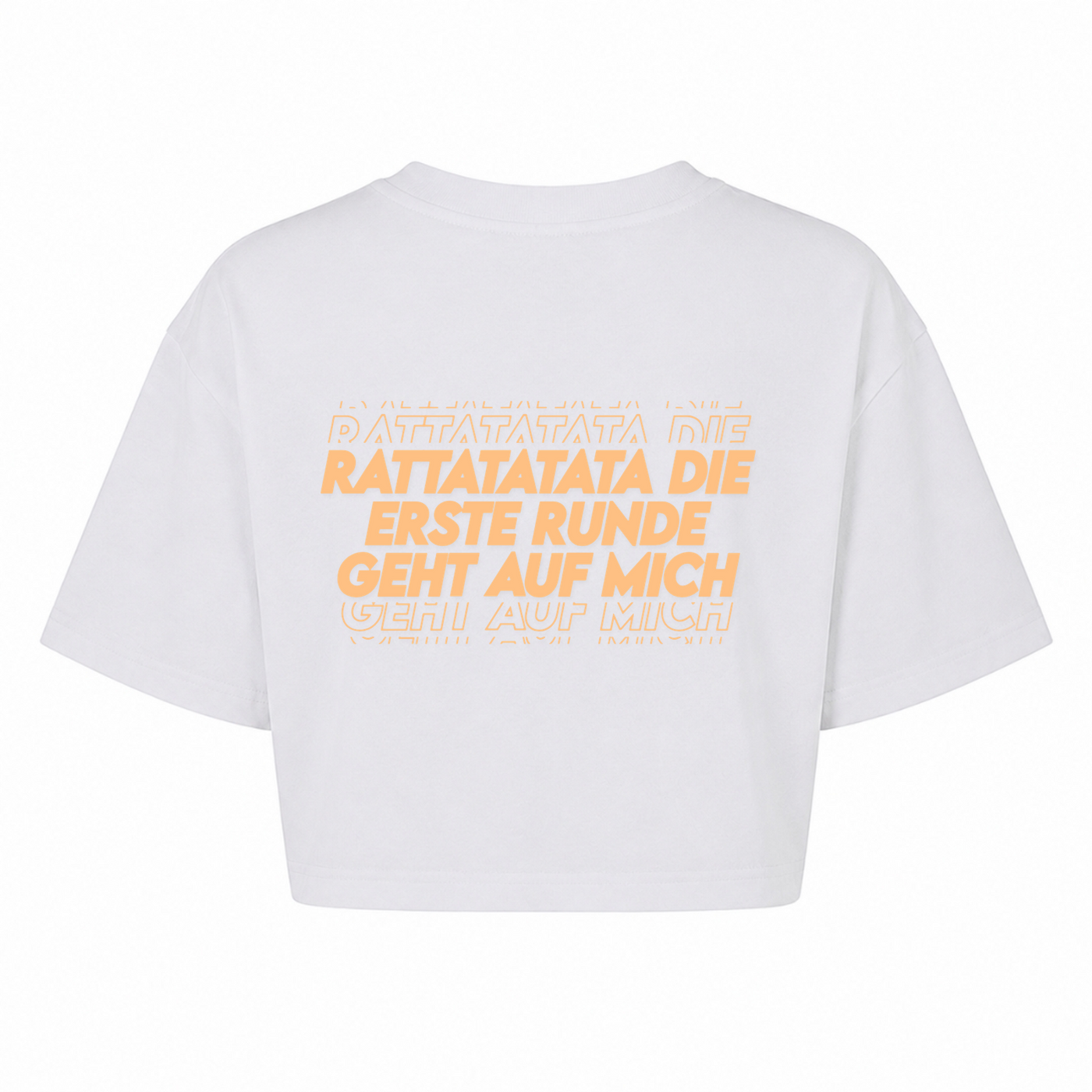 Erste Runde Oversized Crop Top | Malle Doni - weiß