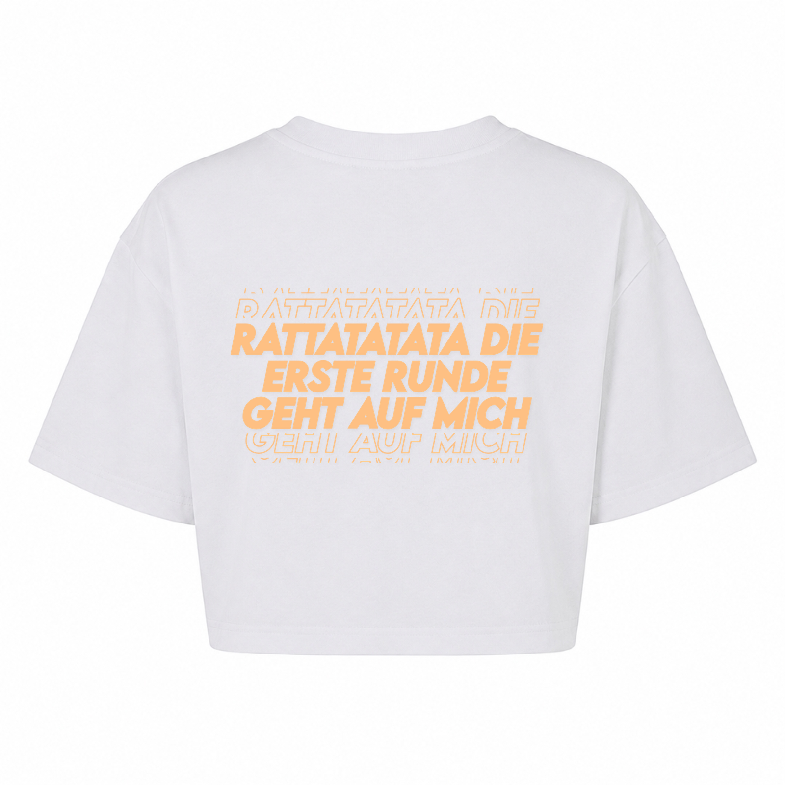 Erste Runde Oversized Crop Top | Malle Doni - weiß