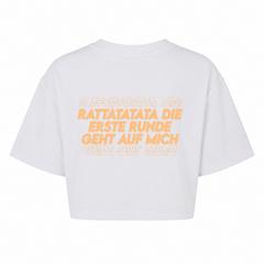 Erste Runde Oversized Crop Top | Malle Doni - weiß