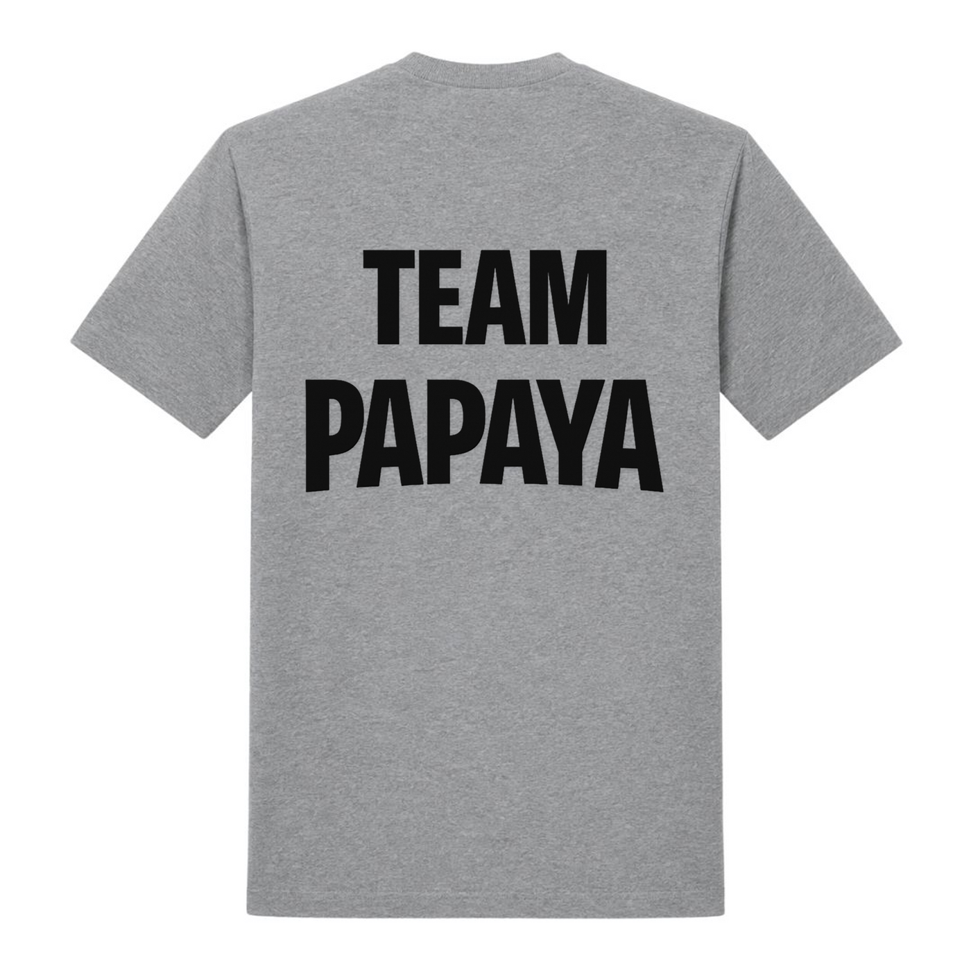 Papaya Schwarz Basic T-Shirt | KEJI - grey melange - Rueckseite