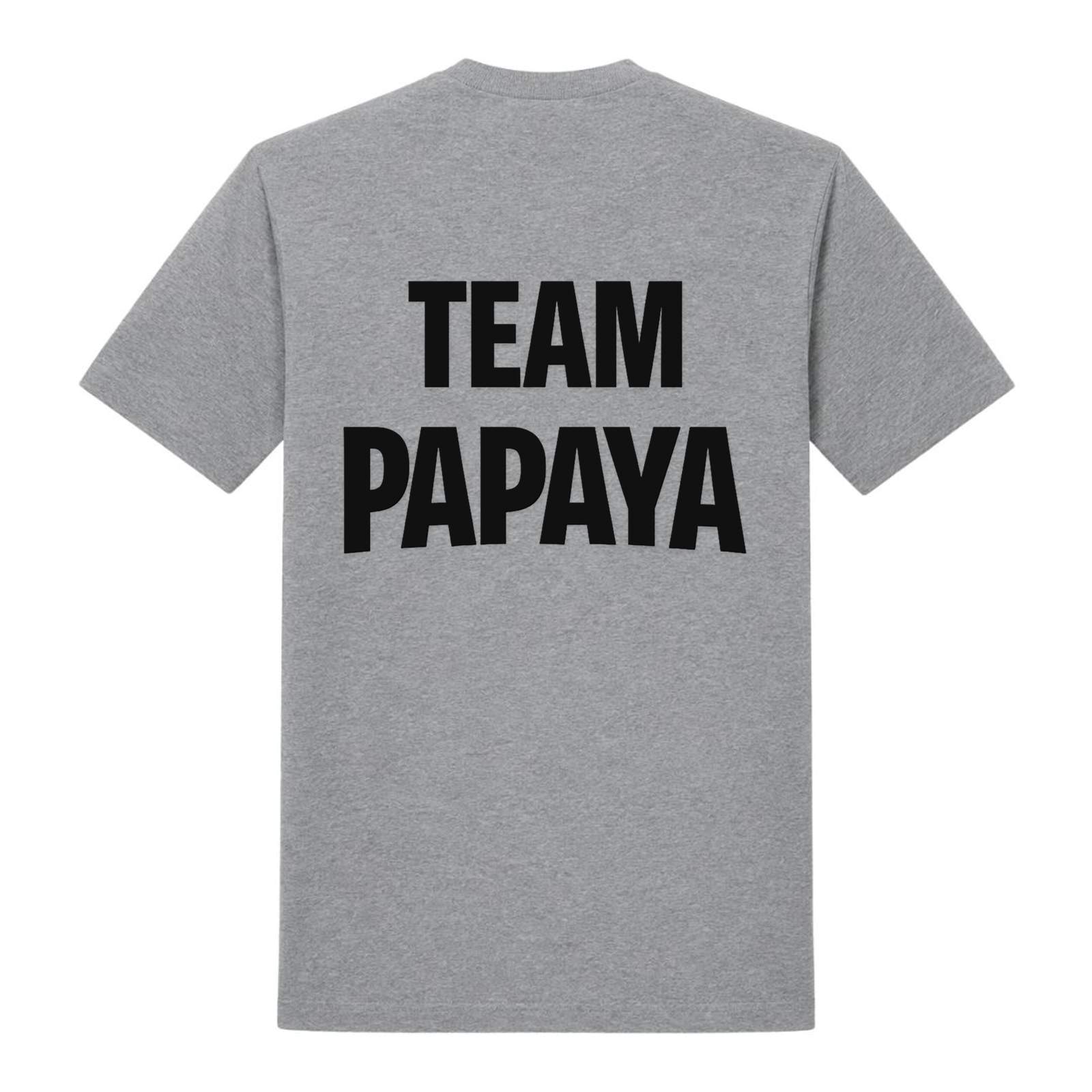 Papaya Schwarz Basic T-Shirt | KEJI - grey melange - Rueckseite
