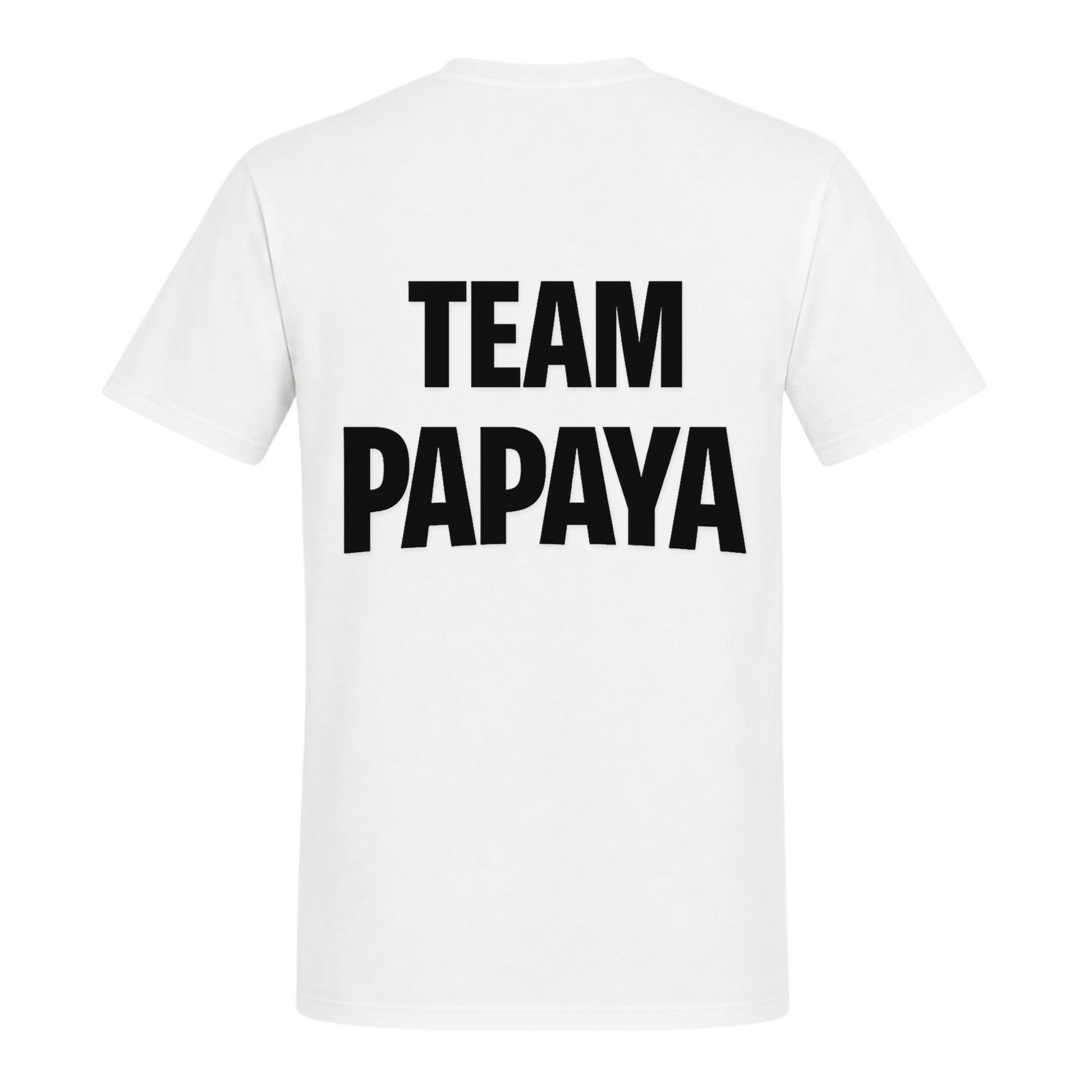 Papaya Schwarz Basic T-Shirt | KEJI - weiß - Rueckseite