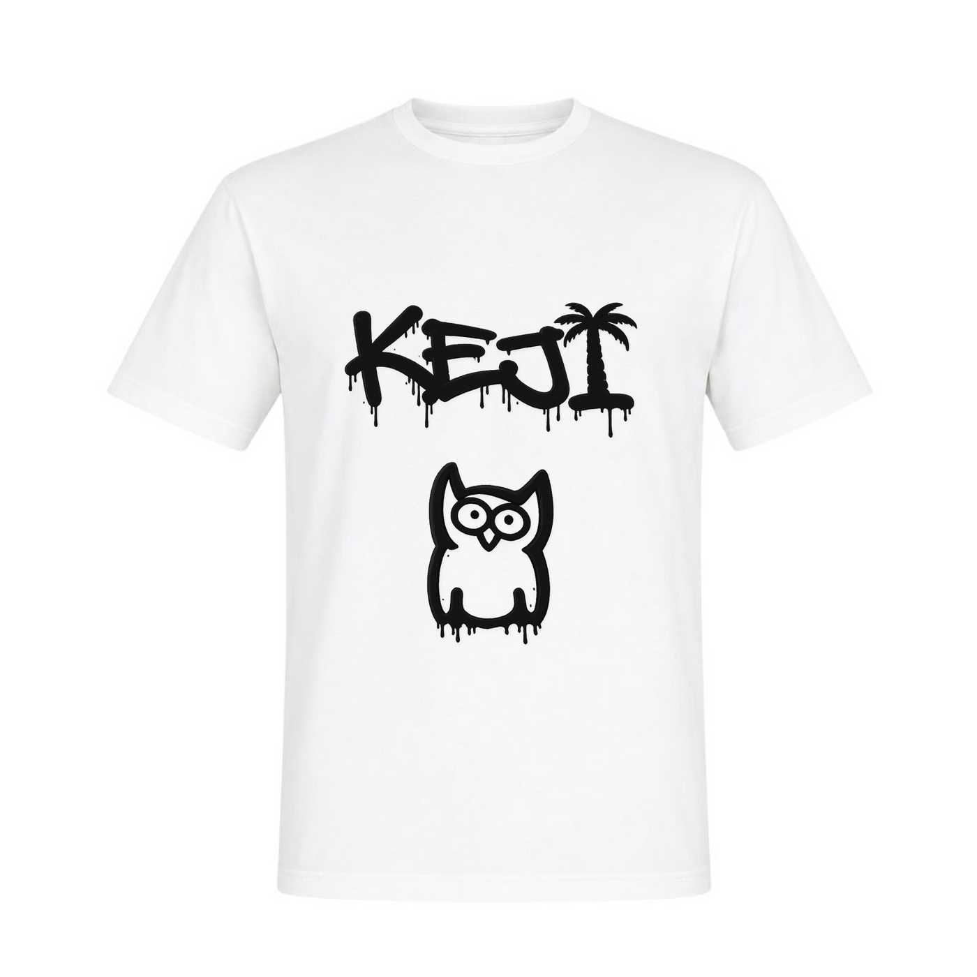 Papaya Schwarz Basic T-Shirt | KEJI - weiß