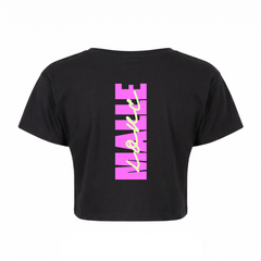 Malle Love Crop Top | Ronnie Rummel - schwarz - Rueckseite