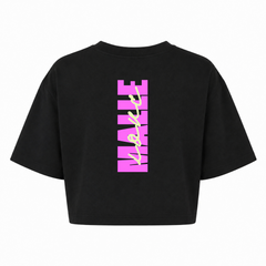 Malle Love Oversized Crop Top | Ronnie Rummel - schwarz - Rueckseite
