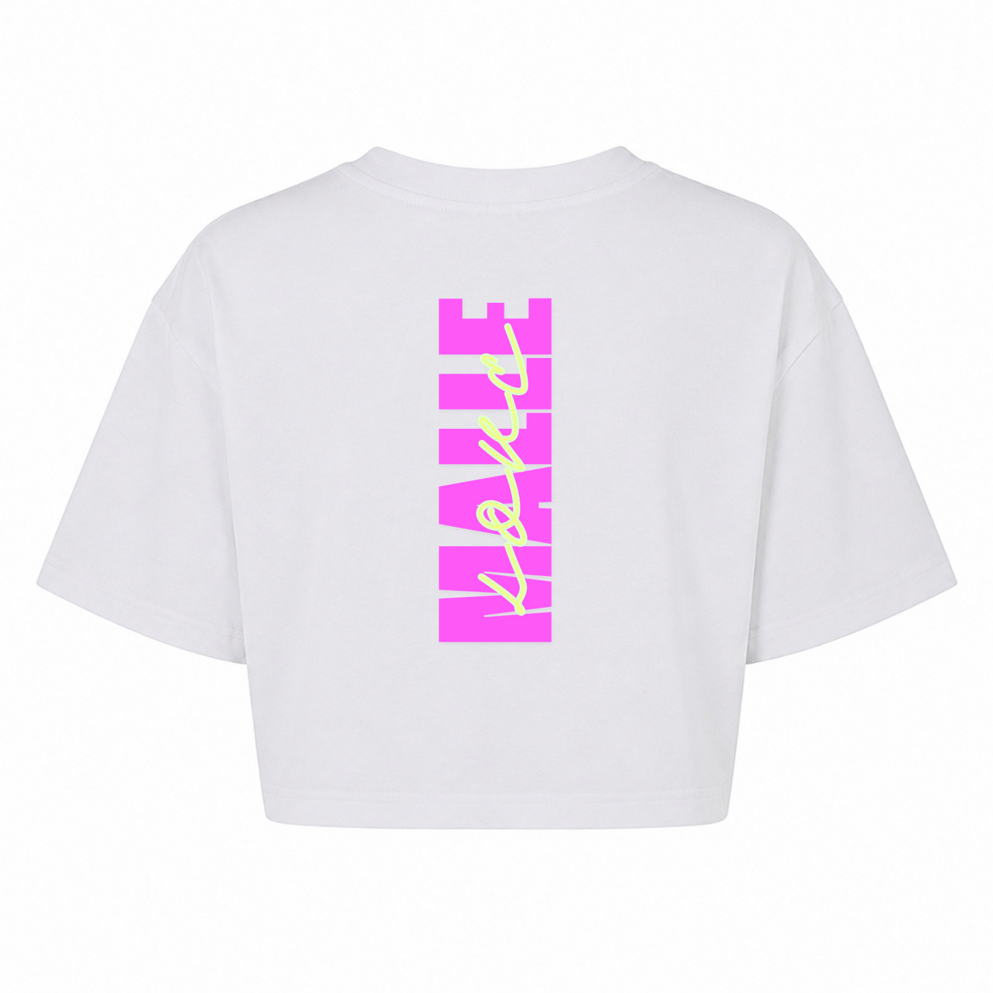 Malle Love Oversized Crop Top | Ronnie Rummel - weiß - Rueckseite