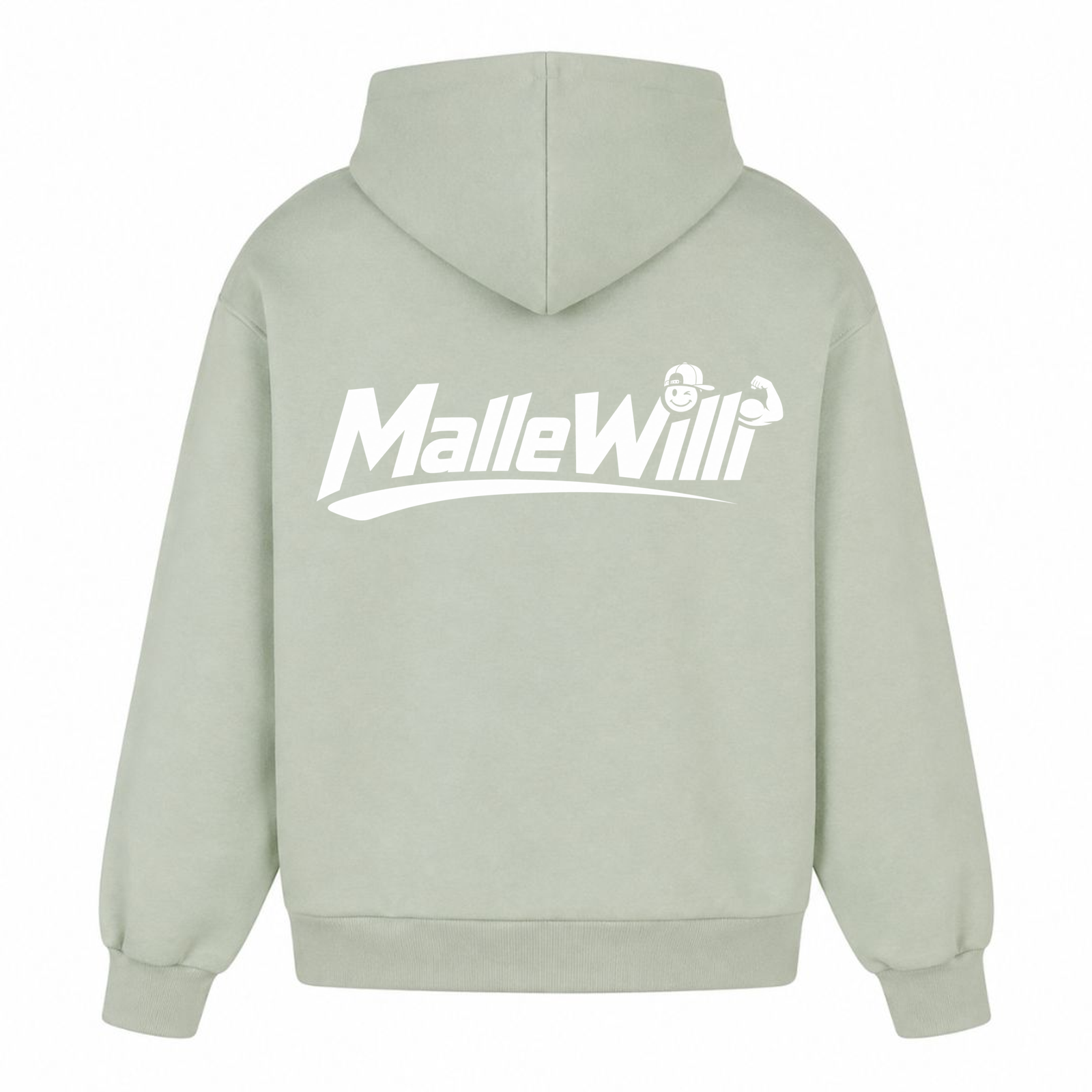 Malle Willi Oversized Hoodie | Malle Willi - light asphalt - Rueckseite