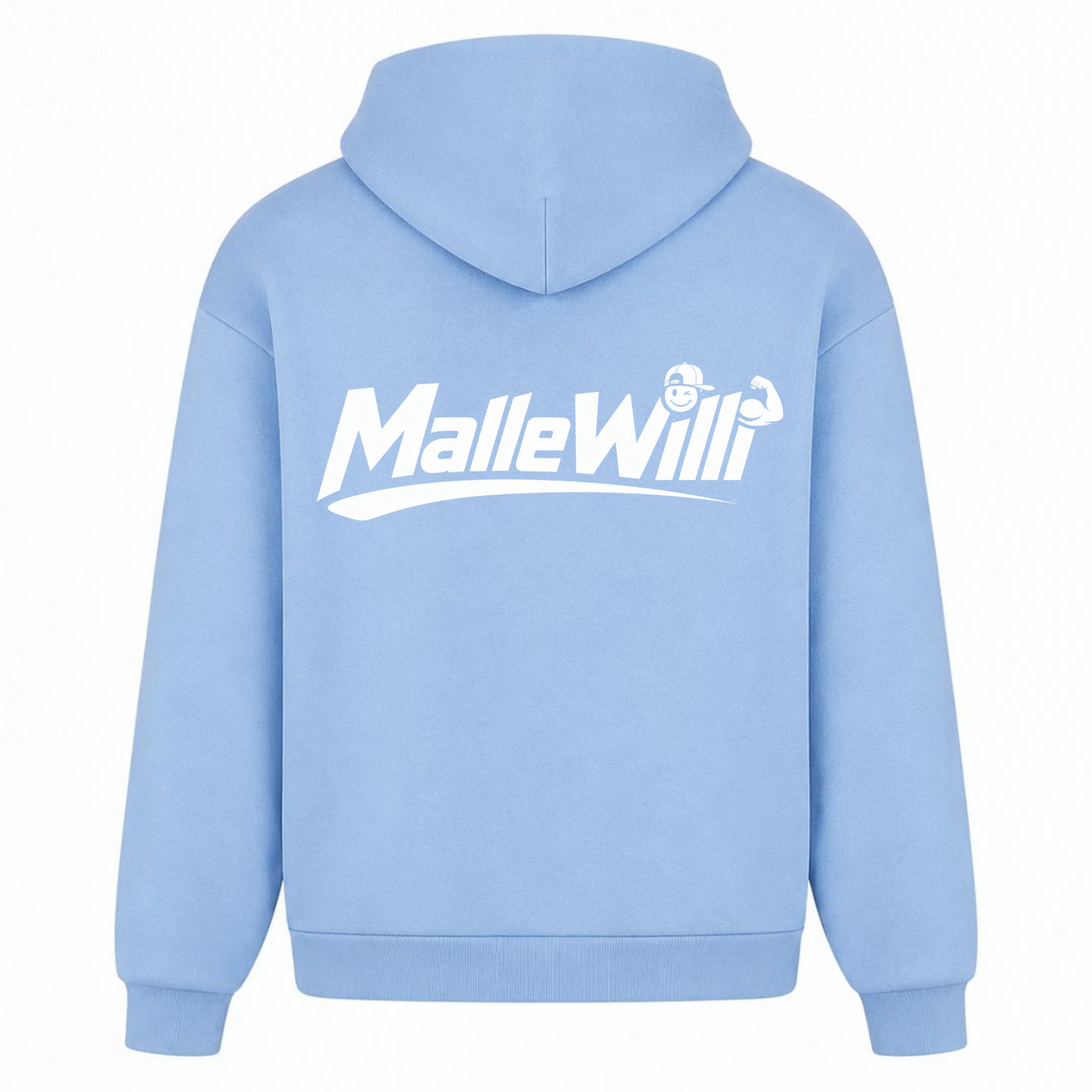 Malle Willi Oversized Hoodie | Malle Willi - powder blue - Rueckseite