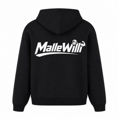 Malle Willi Oversized Hoodie | Malle Willi - Schwarz - Rueckseite