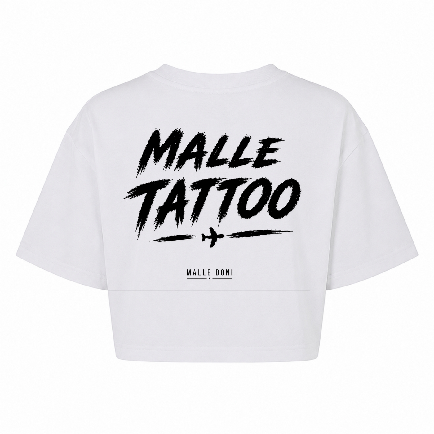 Malle Tattoo Oversized Crop Top | Malle Doni - weiß