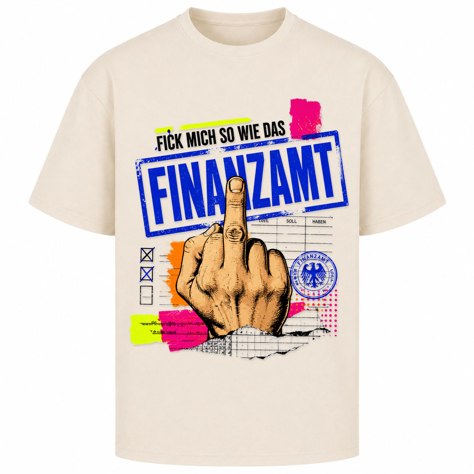 Mittelfinger Oversized Shirt | Malle Willi  - Sand