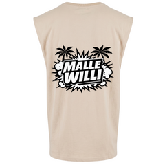 Palmen Tank Top | Malle Willi - sand - Rueckseite