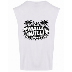 Palmen Tank Top | Malle Willi - weiß - Rueckseite