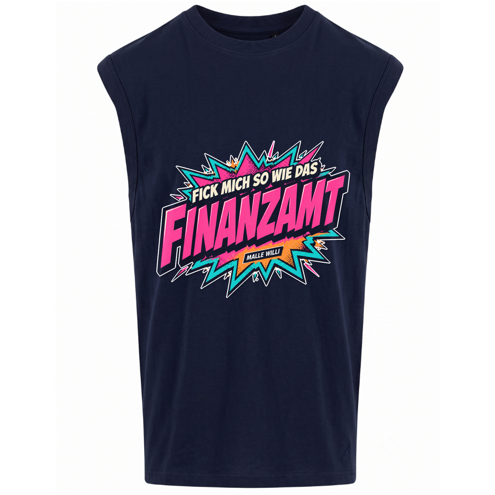 Finanzamt Bunt Tank Top | Malle Willi - navy