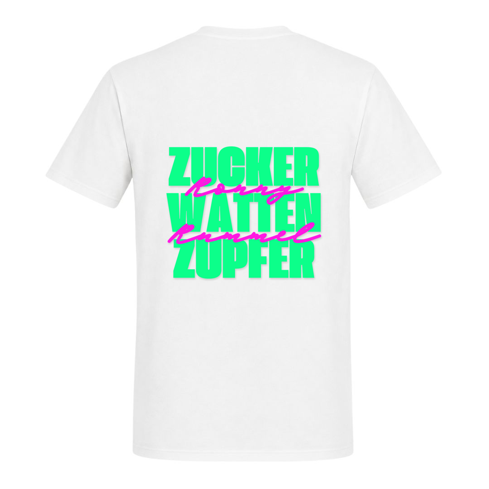 Zucker Shirt | Ronnie Rummel - weiß - Rueckseite