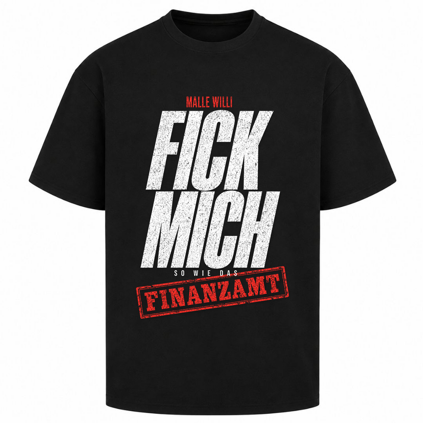 Finanzamt Oversized Shirt | Malle Willi - Schwarz
